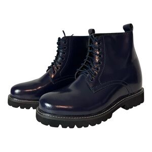 Calto elevator shoes Blue invisible height Increase 3.3” K8712 Boots Men’s US 7